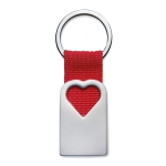 Keyring in a heart shape for Valentine's Day red colour fourth view