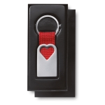 Keyring in a heart shape for Valentine's Day red colour fifth view