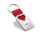 Keyring in a heart shape for Valentine's Day red colour main view