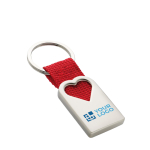 Keyring in a heart shape for Valentine's Day view with print area