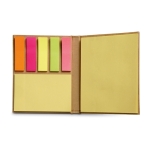 Sticky notes in various sizes in a recycled notepad beige colour second view