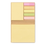 Sticky notes in various sizes in a recycled notepad beige colour third view