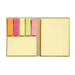 Sticky notes in various sizes in a recycled notepad beige colour fourth view