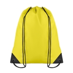 Drawstring bag in cool colours, made of 190T polyester yellow colour