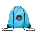 Drawstring bag in cool colours, made of 190T polyester turquoise colour second main view