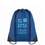 Drawstring bag in cool colours, made of 190T polyester view with print area