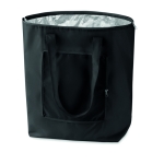 Foldable cooler bag with aluminimum interior for summer events black colour