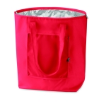 Foldable cooler bag with aluminimum interior for summer events red colour