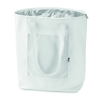 Foldable cooler bag with aluminimum interior for summer events white colour