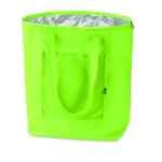 Foldable cooler bag with aluminimum interior for summer events lime colour