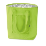 Foldable cooler bag with aluminimum interior for summer events lime colour