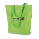 Foldable cooler bag with aluminimum interior for summer events lime colour main view