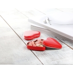 Small heart-shaped metal tin with heart-shaped sweets red colour second ambient view