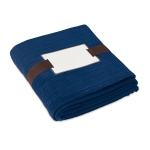 Cosy fleece blanket for promotions, 240 g/m2 blue colour