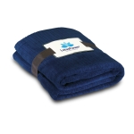 Cosy fleece blanket for promotions, 240 g/m2 blue colour second main view