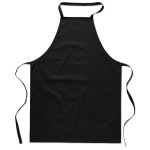 Cooking apron made from 100% cotton, 180 g/m2 black colour