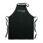 Cooking apron made from 100% cotton, 180 g/m2 black colour second main view