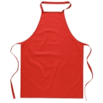 Cooking apron made from 100% cotton, 180 g/m2 red colour