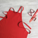 Cooking apron made from 100% cotton, 180 g/m2 red colour ambient view