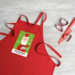 Cooking apron made from 100% cotton, 180 g/m2 red colour second main ambient view