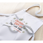 Cooking apron made from 100% cotton, 180 g/m2 white colour third ambient view 2