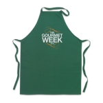 Cooking apron made from 100% cotton, 180 g/m2 green colour second main view