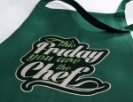 Cooking apron made from 100% cotton, 180 g/m2 green colour