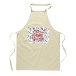 Cooking apron made from 100% cotton, 180 g/m2 beige colour second main view