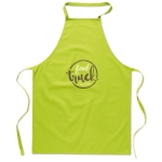 Cooking apron made from 100% cotton, 180 g/m2 lime colour main view