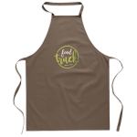 Cooking apron made from 100% cotton, 180 g/m2 taupe colour third main view