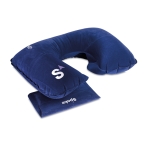 Inflatable neck pillow for travel in blue or gray blue colour second main view