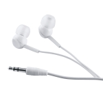 Earphones with silicone cable in box white colour second view