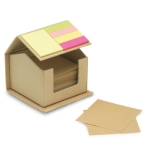 Sticky notes pad in the shape of a house beige colour third view