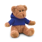 Teddy bear with hooded jacket for children blue colour