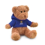 Teddy bear with hooded jacket for children blue colour main view