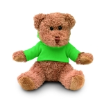 Teddy bear with hooded jacket for children green colour