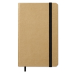 Notebook made of recycled material, blank pages, A6 black colour