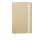 Notebook made of recycled material, blank pages, A6 white colour