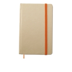 Notebook made of recycled material, blank pages, A6 orange colour