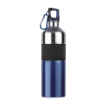 Large two-tone stainless steel drinking bottle, 750 ml blue colour