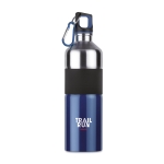 Large two-tone stainless steel drinking bottle, 750 ml blue colour second main view