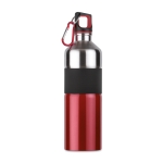 Large two-tone stainless steel drinking bottle, 750 ml red colour