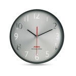 Attractive analogue wall clock made of aluminium and plastic black colour second main view