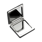 Square pocket mirror with magnetic closure black colour third view