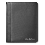 Writing case, recycled leather with compartments and memo pad black colour main view