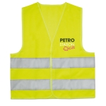 Reflective safety vest for children's safety yellow colour second main view