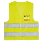 Reflective safety vest for children's safety yellow colour third main view