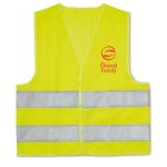 Reflective safety vest for children's safety yellow colour fourth main view