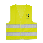 Reflective safety vest for children's safety yellow colour view with print area