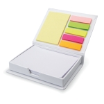 Note box with sticky notes and coloured markers white colour second view